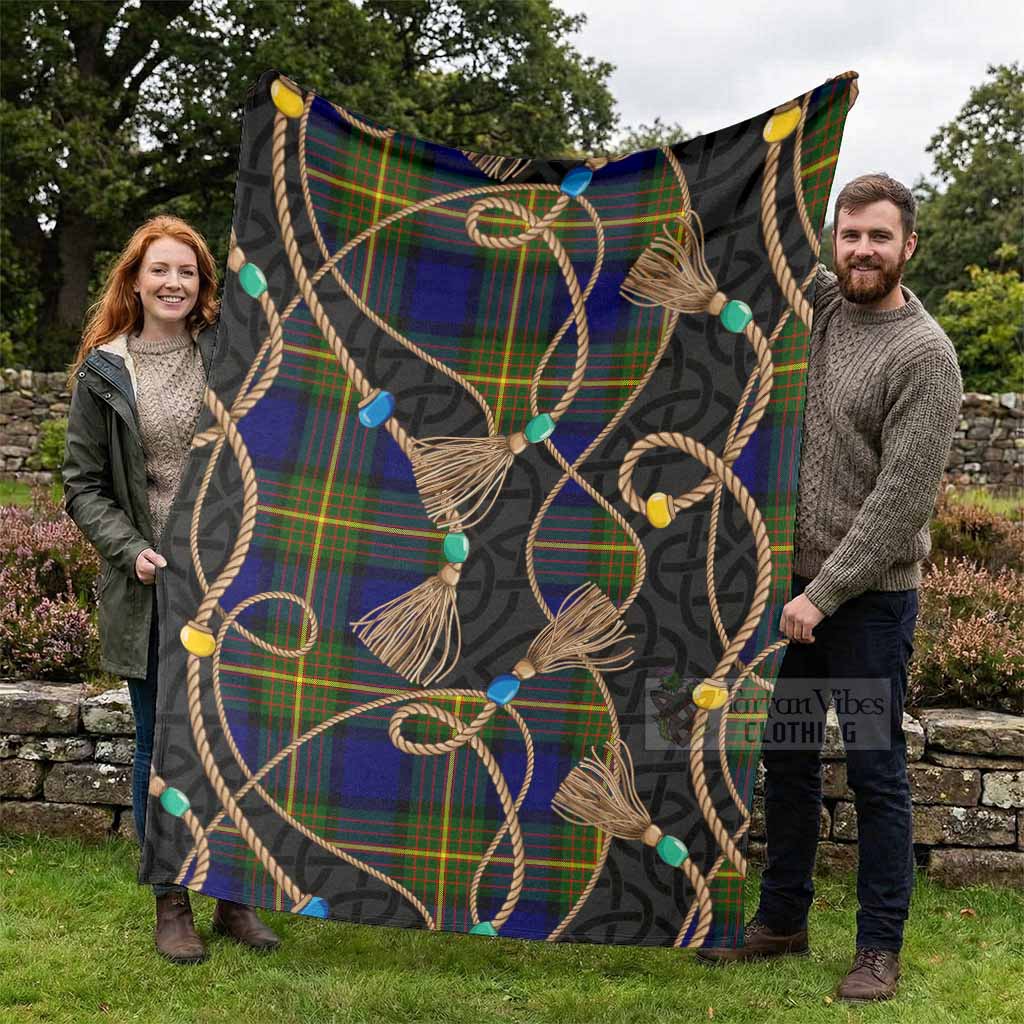 Moore Scottish Tartan Twisted Ropes Stylized Blanket - Tartan Vibes Clothing