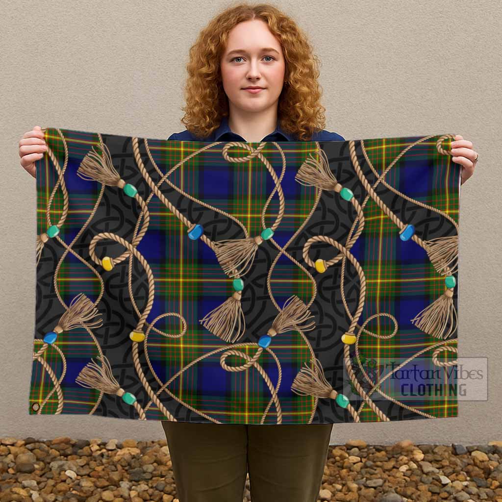Moore Scottish Tartan Twisted Ropes Stylized House Flag - Tartan Vibes Clothing