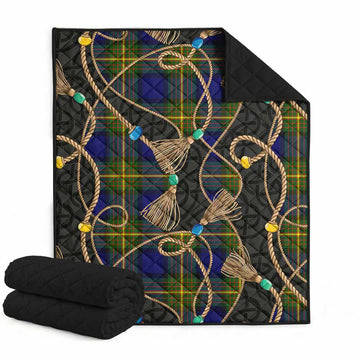 Moore Scottish Tartan Twisted Ropes Stylized Premium Quilt Super King Quilt 91" x 110" - Tartan Vibes Clothing