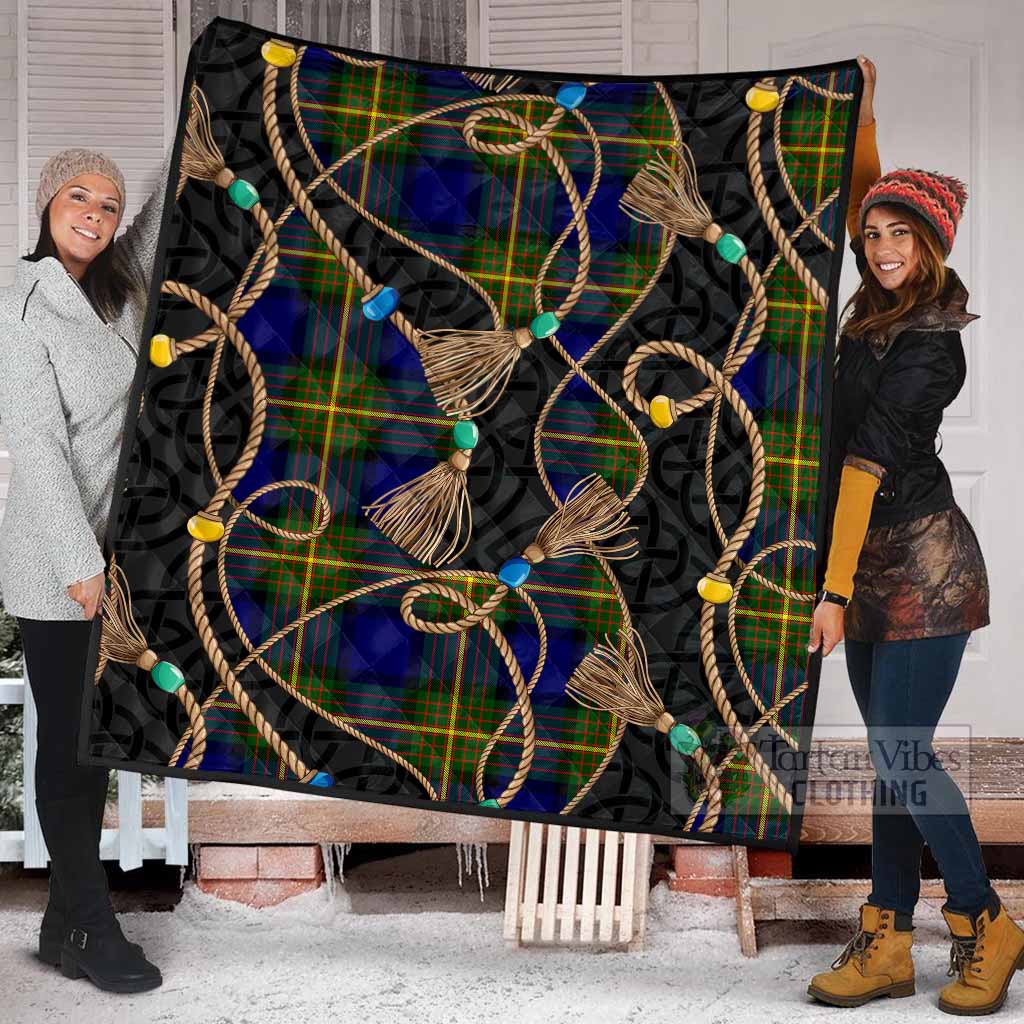 Moore Scottish Tartan Twisted Ropes Stylized Premium Quilt - Tartan Vibes Clothing