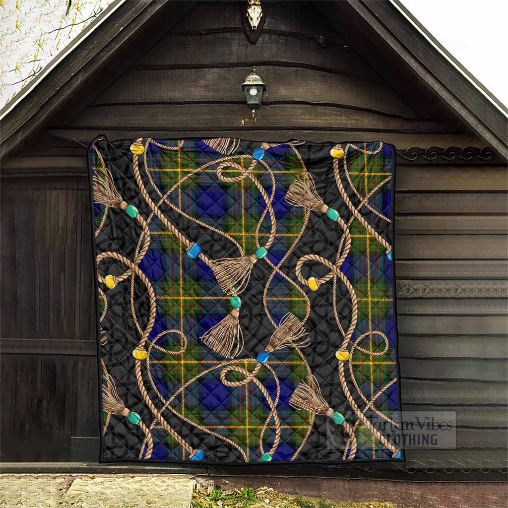 Moore Scottish Tartan Twisted Ropes Stylized Premium Quilt - Tartan Vibes Clothing