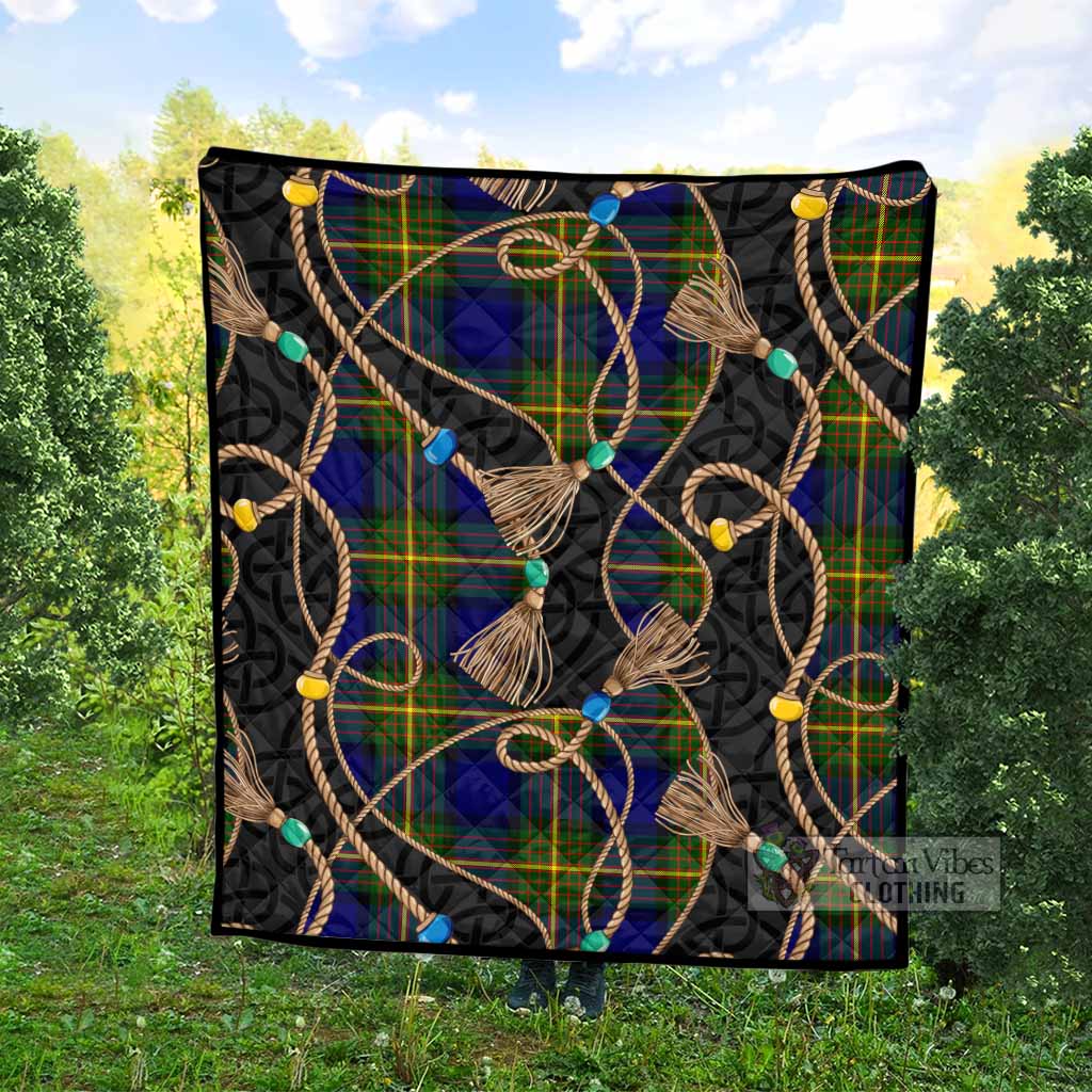 Moore Scottish Tartan Twisted Ropes Stylized Premium Quilt - Tartan Vibes Clothing