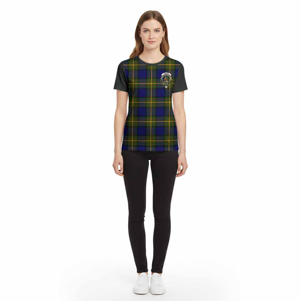 Moore Tartan Accent Cotton T-shirt with Family Crest