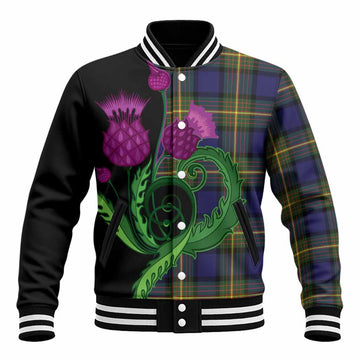 Moore Tartan Baseball Jacket Traditional Scottish Thistle Unisex - Tartan Vibes Clothing