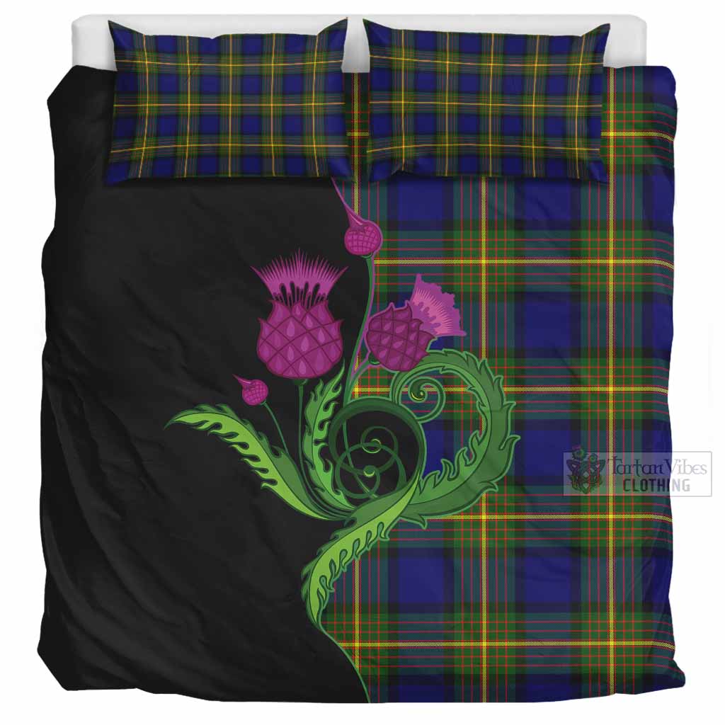 Moore Tartan Bedding Set Traditional Scottish Thistle UK Bedding Set UK Super King 104*94 inch - Tartan Vibes Clothing
