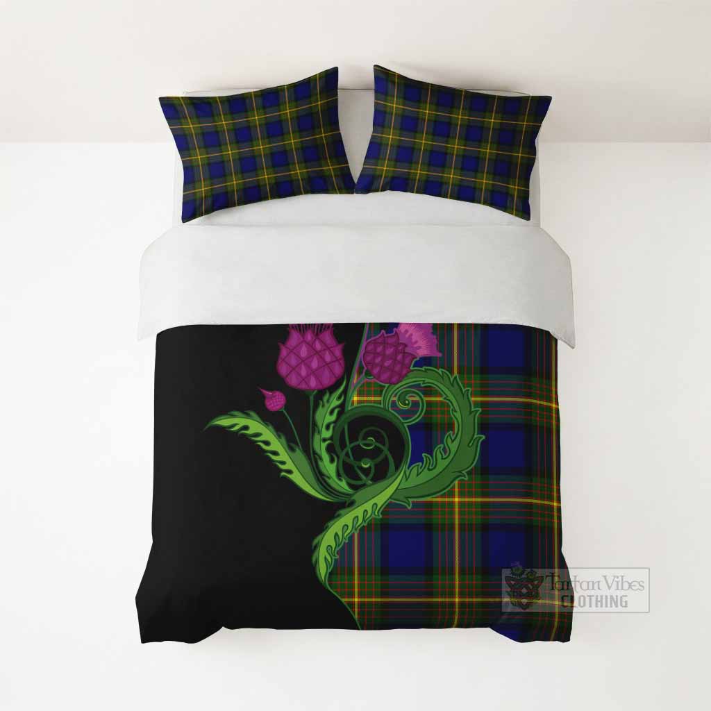 Moore Tartan Bedding Set Traditional Scottish Thistle - Tartan Vibes Clothing