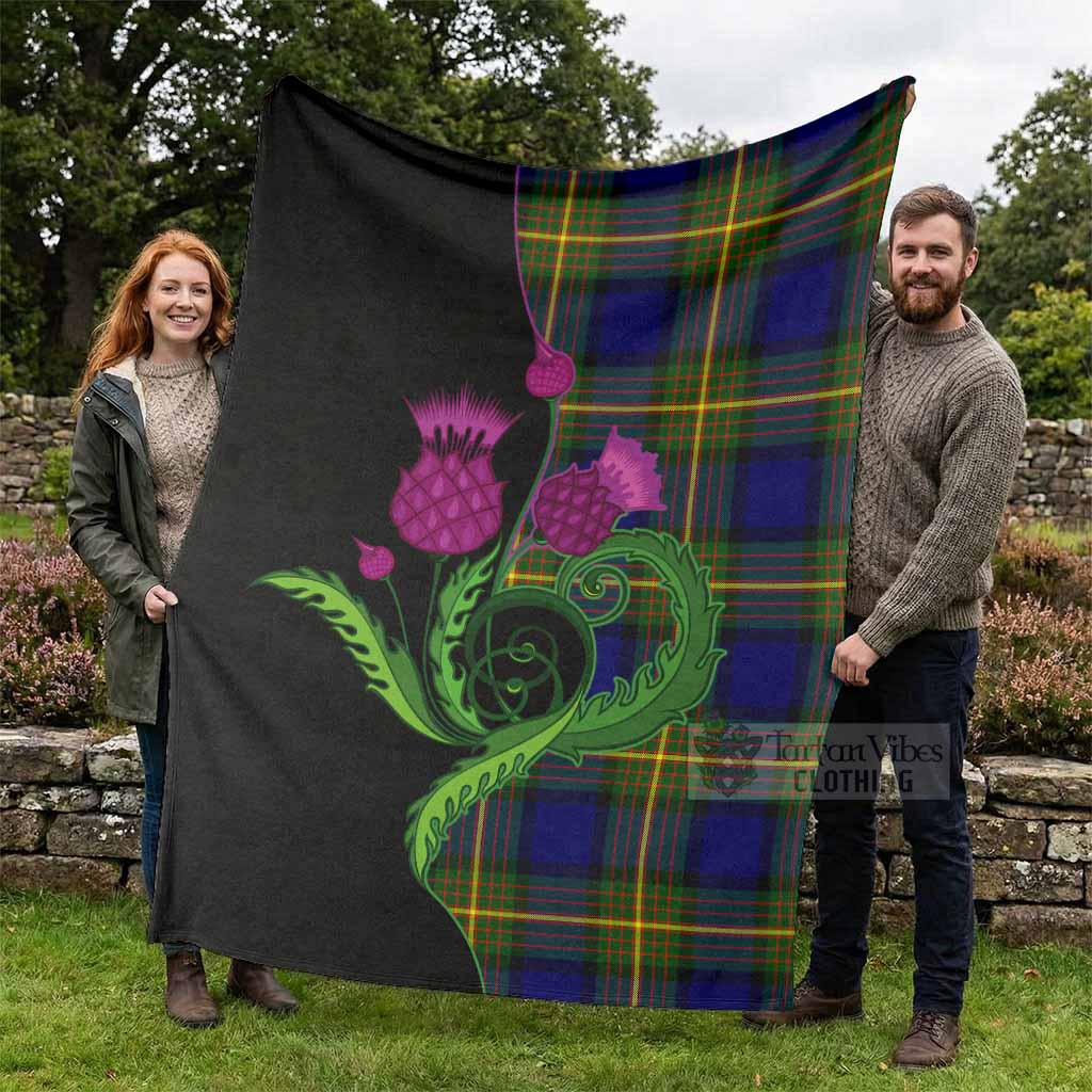 Moore Tartan Blanket Traditional Scottish Thistle - Tartan Vibes Clothing
