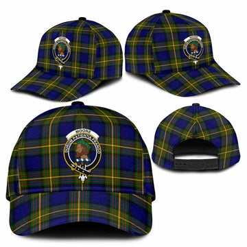 Moore Tartan Classic Cap with Family Crest