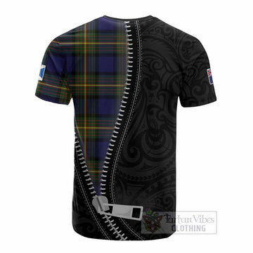 Moore Tartan Cotton T-shirt New Zealand Pattern Unique Zipper Stylized