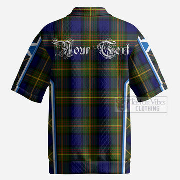 Moore Tartan Crest Men’s Polo Sweater Top Scotland Coat of Arm Flag Style