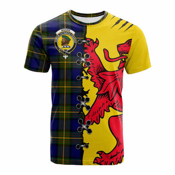 Moore Tartan Family Crest Cotton T-shirt Lion Rampant Honor