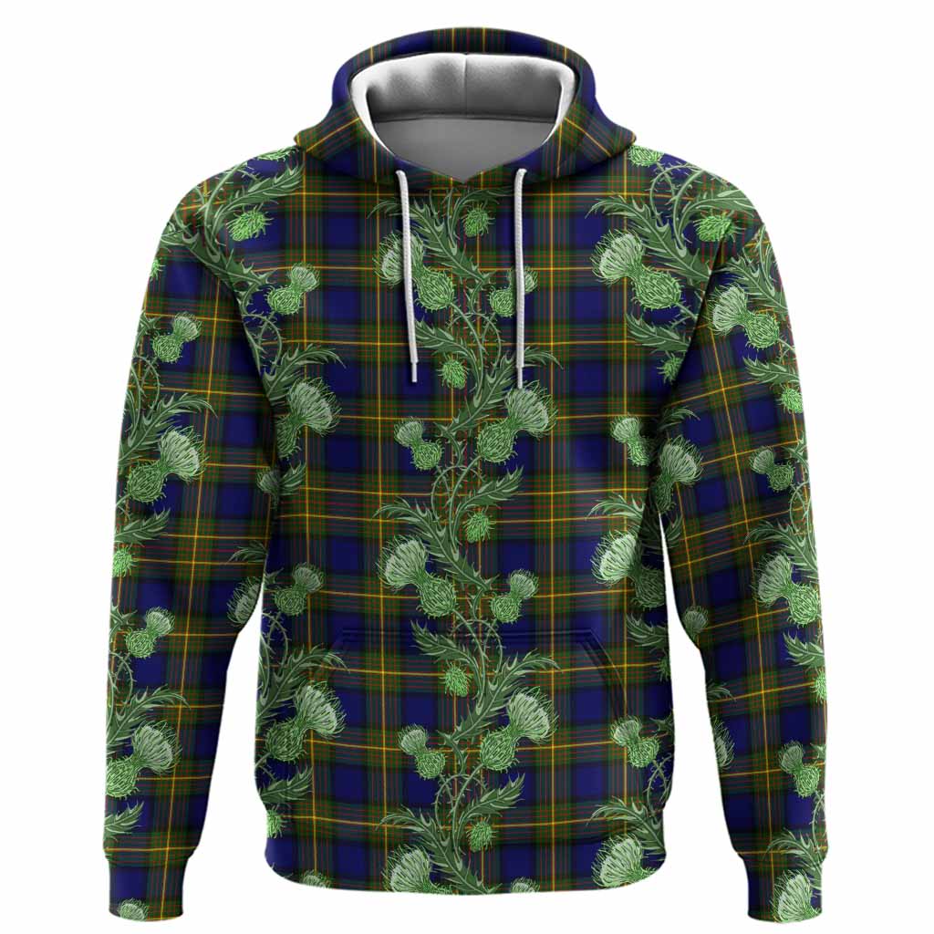 Moore Tartan Hoodie Seamless Scottish Thistle Flowers