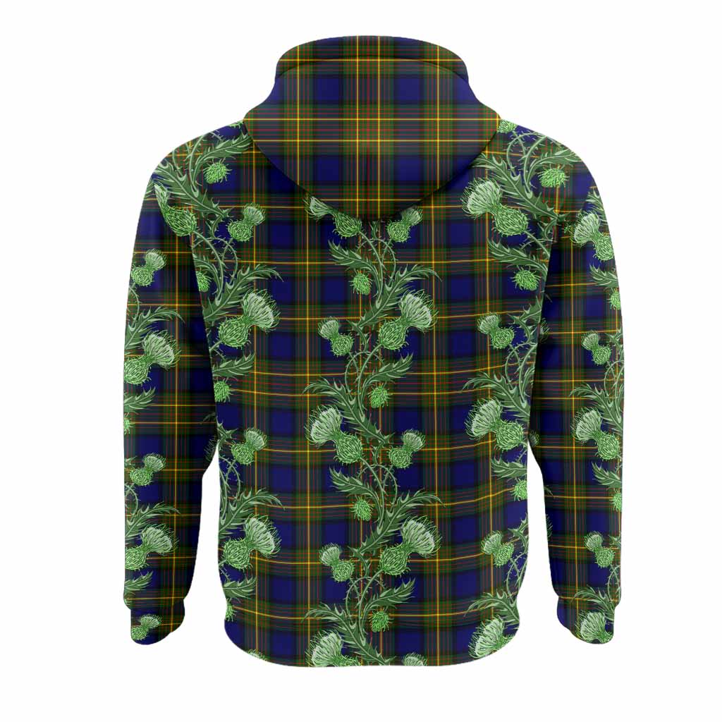 Moore Tartan Hoodie Seamless Scottish Thistle Flowers