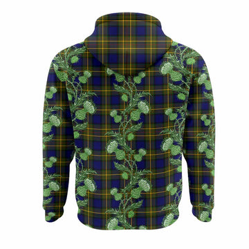 Moore Tartan Hoodie Seamless Scottish Thistle Flowers