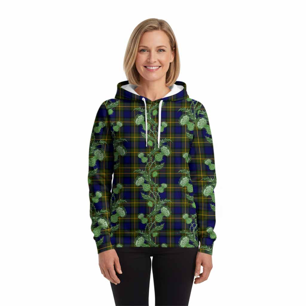 Moore Tartan Hoodie Seamless Scottish Thistle Flowers