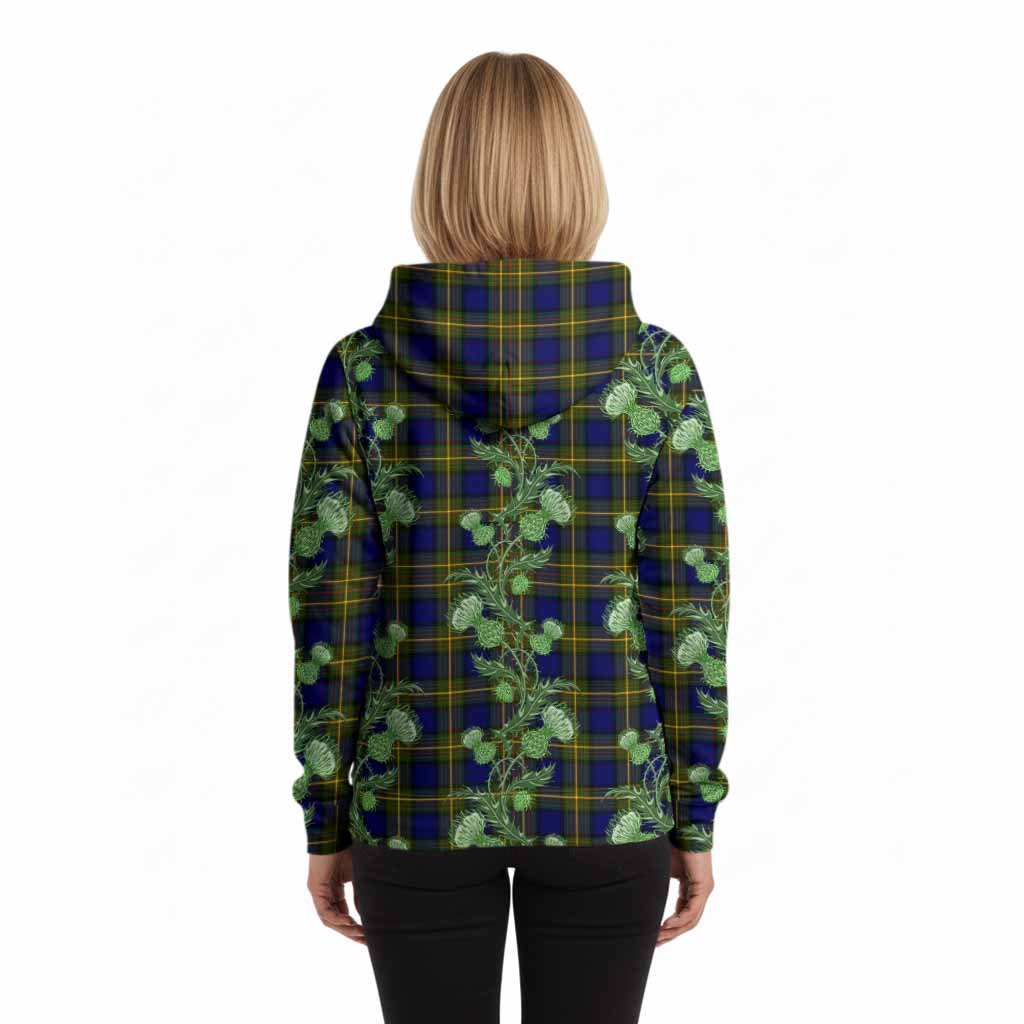 Moore Tartan Hoodie Seamless Scottish Thistle Flowers