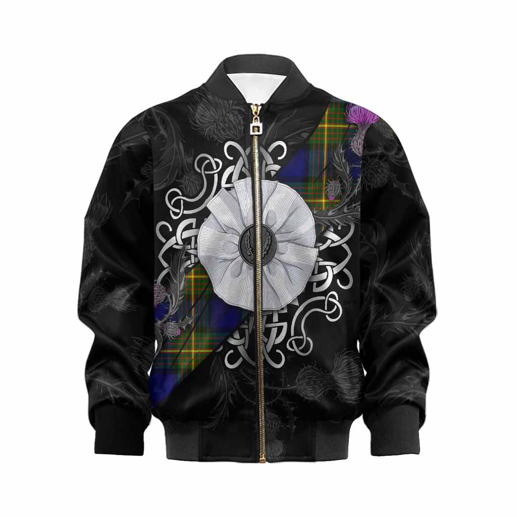 Moore Tartan Kid Bomber Jacket Jacobite White Rose Kid XS - Tartan Vibes Clothing