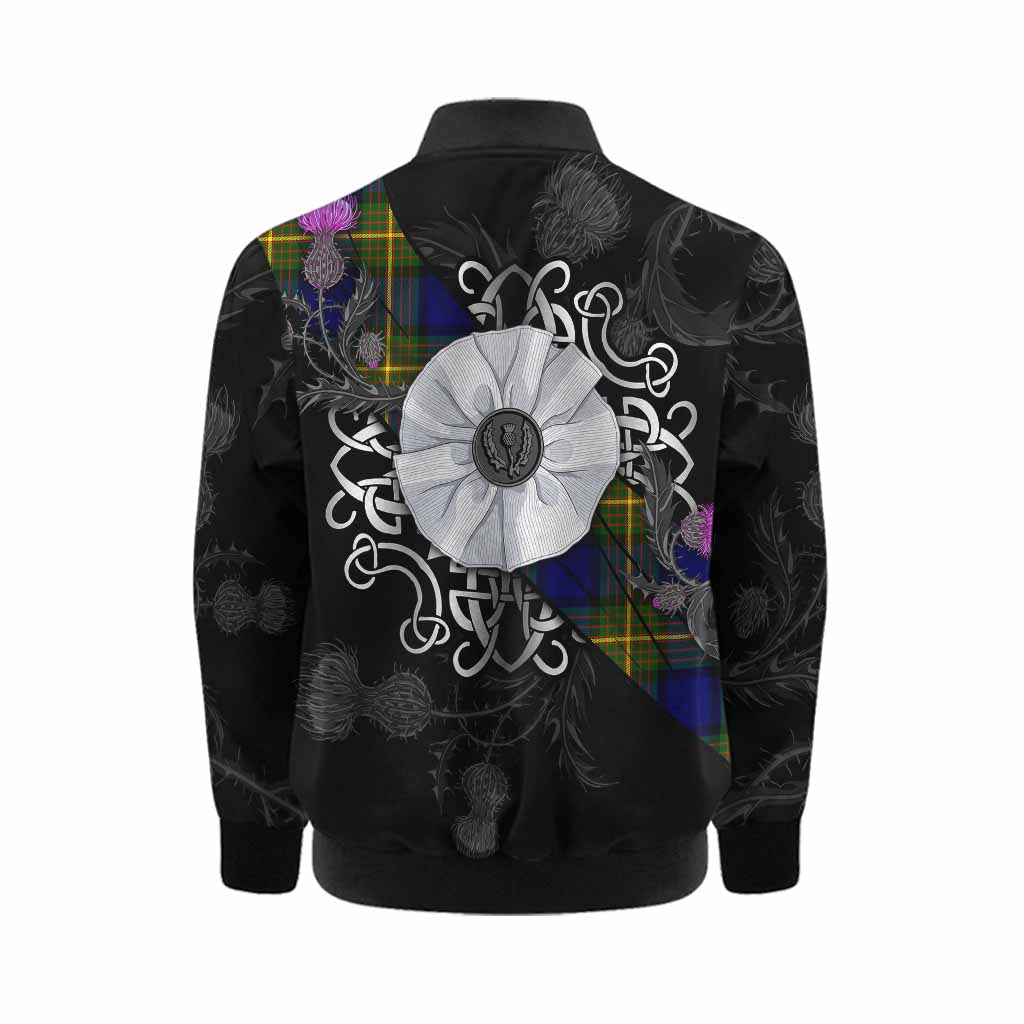 Moore Tartan Kid Bomber Jacket Jacobite White Rose Kid - Tartan Vibes Clothing