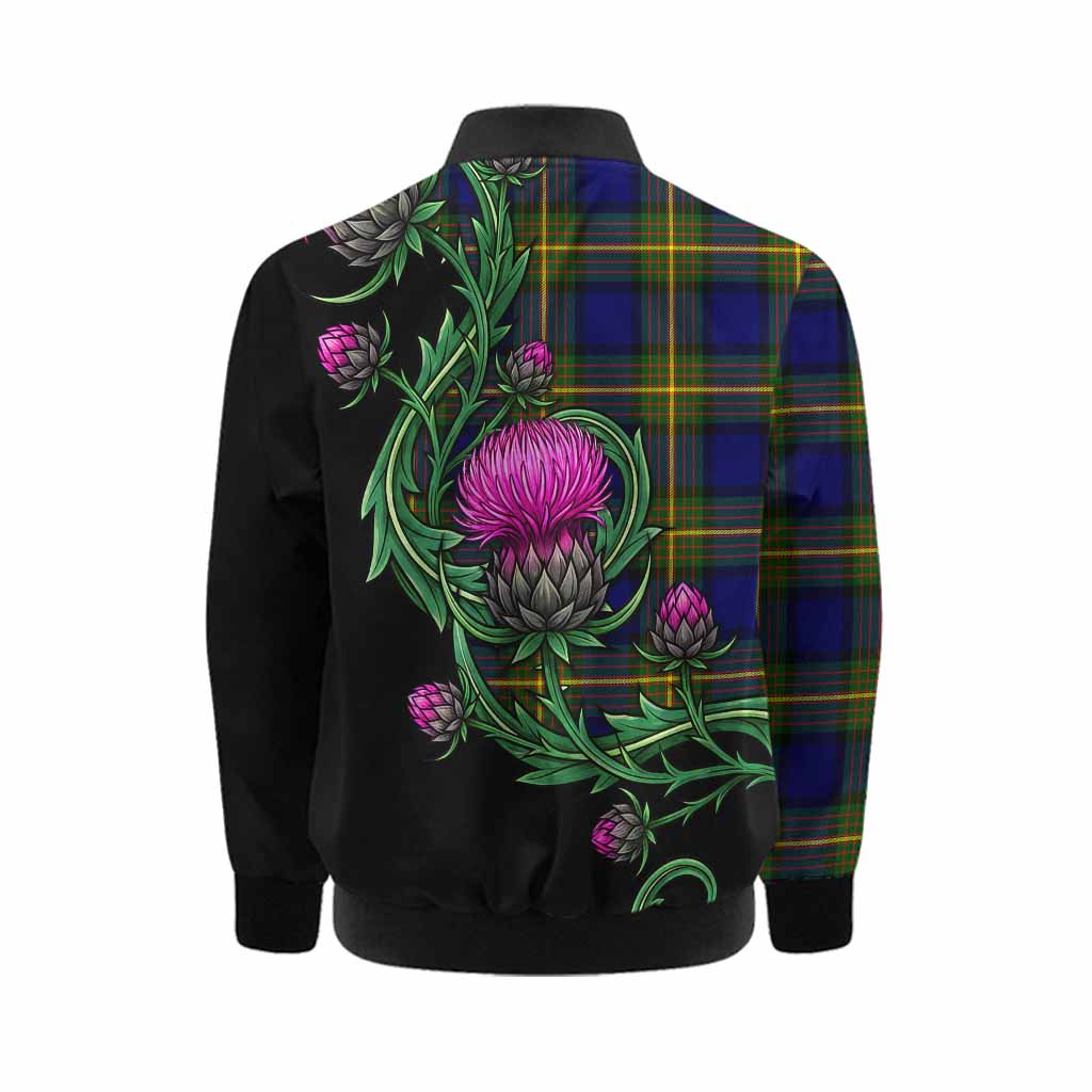 Moore Tartan Kid Bomber Jacket Resilient Scottish Thistle Kid - Tartan Vibes Clothing