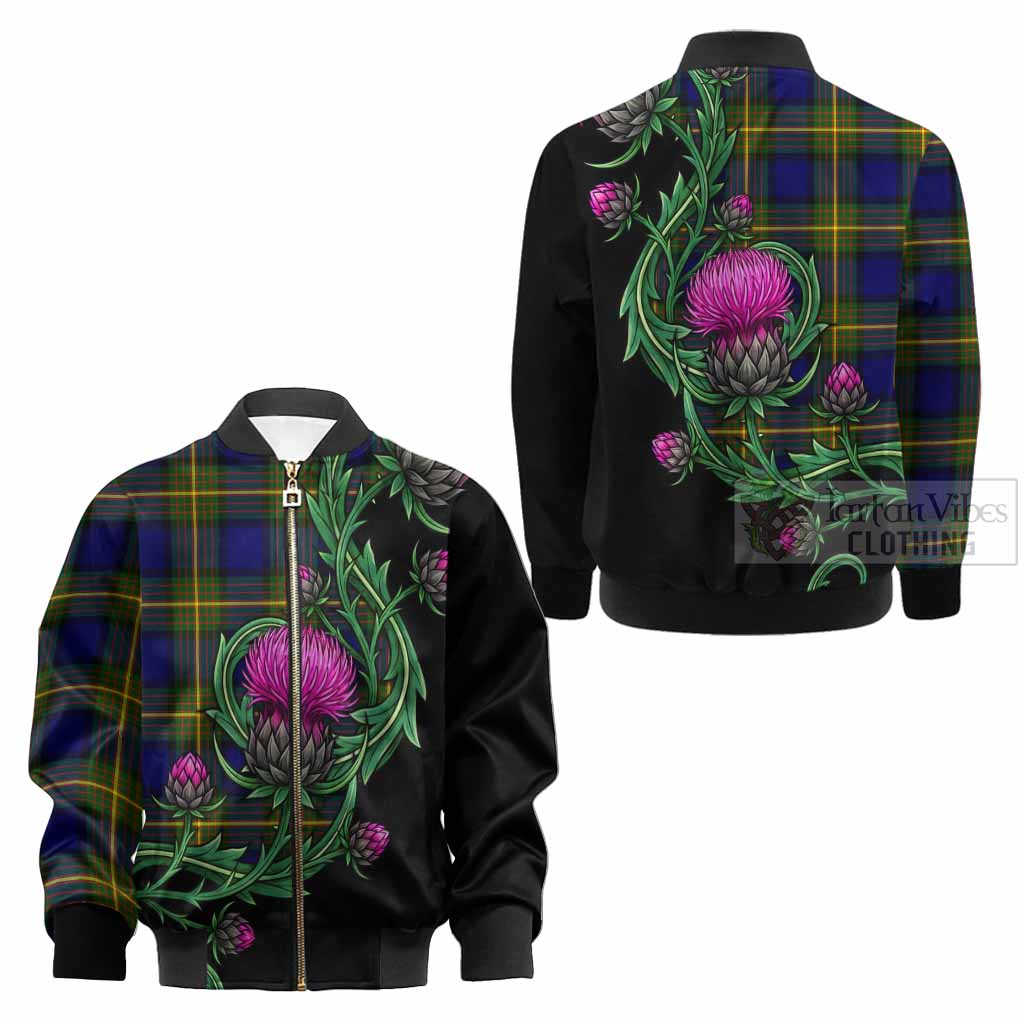 Moore Tartan Kid Bomber Jacket Resilient Scottish Thistle - Tartan Vibes Clothing
