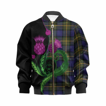 Moore Tartan Kid Bomber Jacket Traditional Scottish Thistle Kid XS - Tartan Vibes Clothing