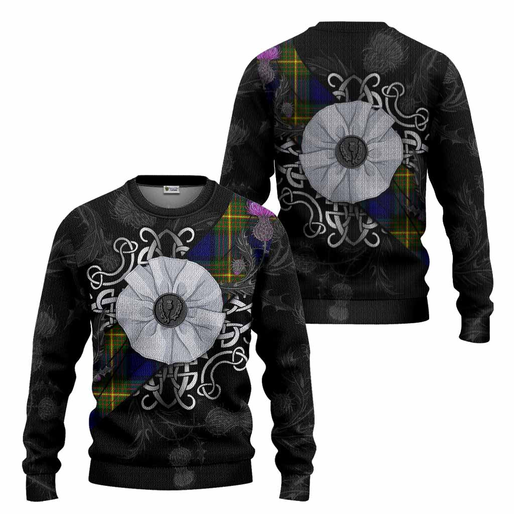 Moore Tartan Knitted Sweater Jacobite White Rose - Tartan Vibes Clothing