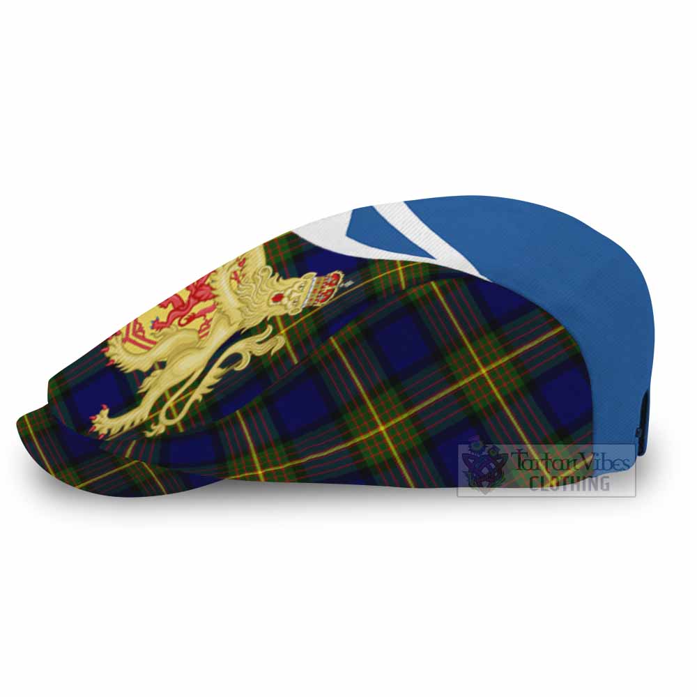 Moore Tartan Lion Rampant Flat Cap, Jeff Cap Classic Scottish Style