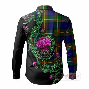 Moore Tartan Long Sleeve Button Shirts Resilient Scottish Thistle
