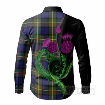 Moore Tartan Long Sleeve Button Shirts Traditional Scottish Thistle Men's Shirt - Tartan Vibes Clothing