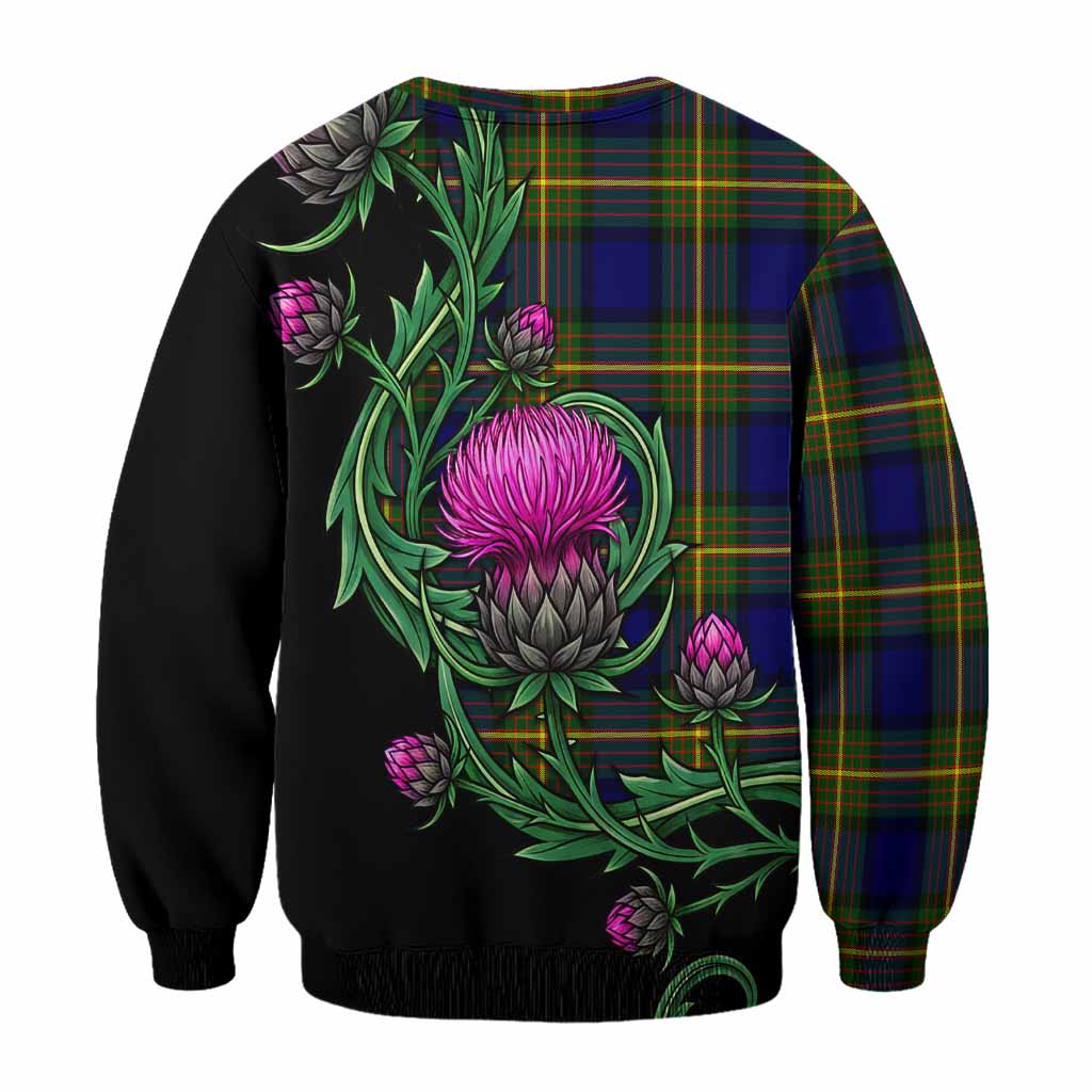 Moore Tartan Sweatshirt Resilient Scottish Thistle - Tartan Vibes Clothing