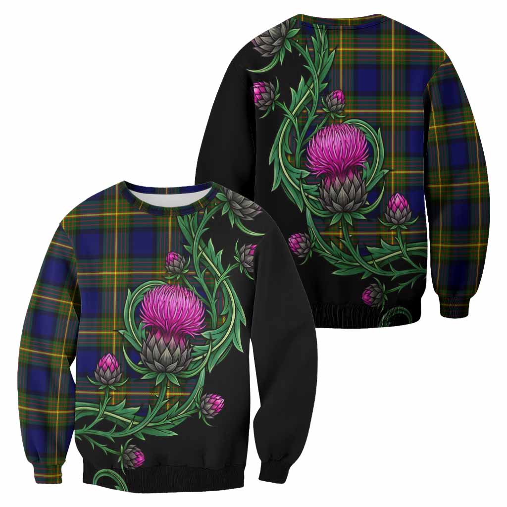 Moore Tartan Sweatshirt Resilient Scottish Thistle - Tartan Vibes Clothing