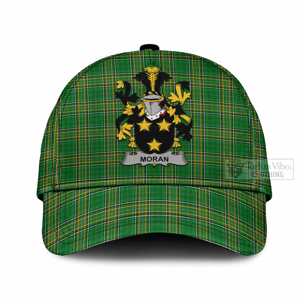 Tartan Vibes Clothing Moran Irish Clan Tartan Classic Cap with Coat of Arms