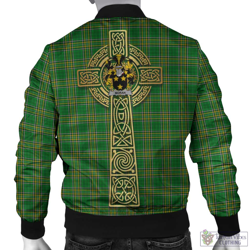 Tartan Vibes Clothing Moran Irish Clan Tartan Bomber Jacket with Coat of Arms Celtic Tree of Life Style