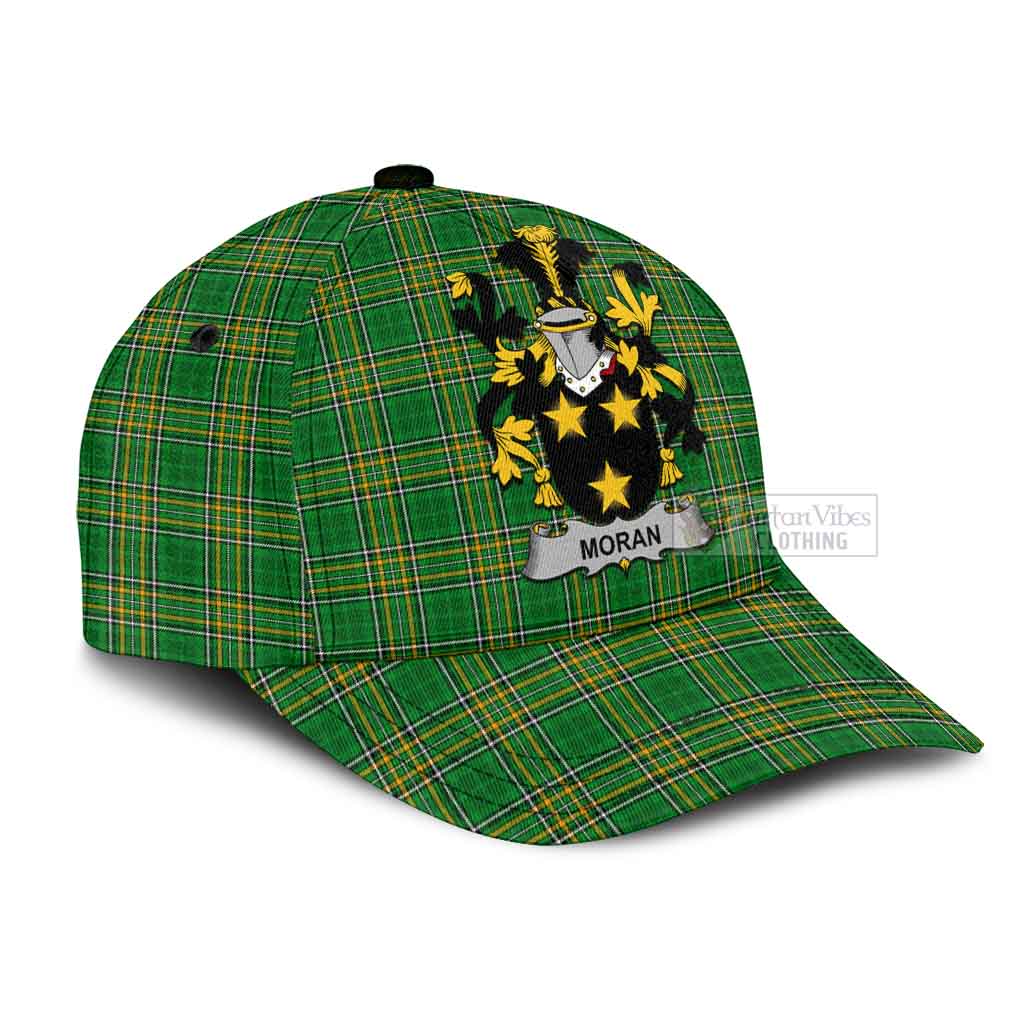 Tartan Vibes Clothing Moran Irish Clan Tartan Classic Cap with Coat of Arms