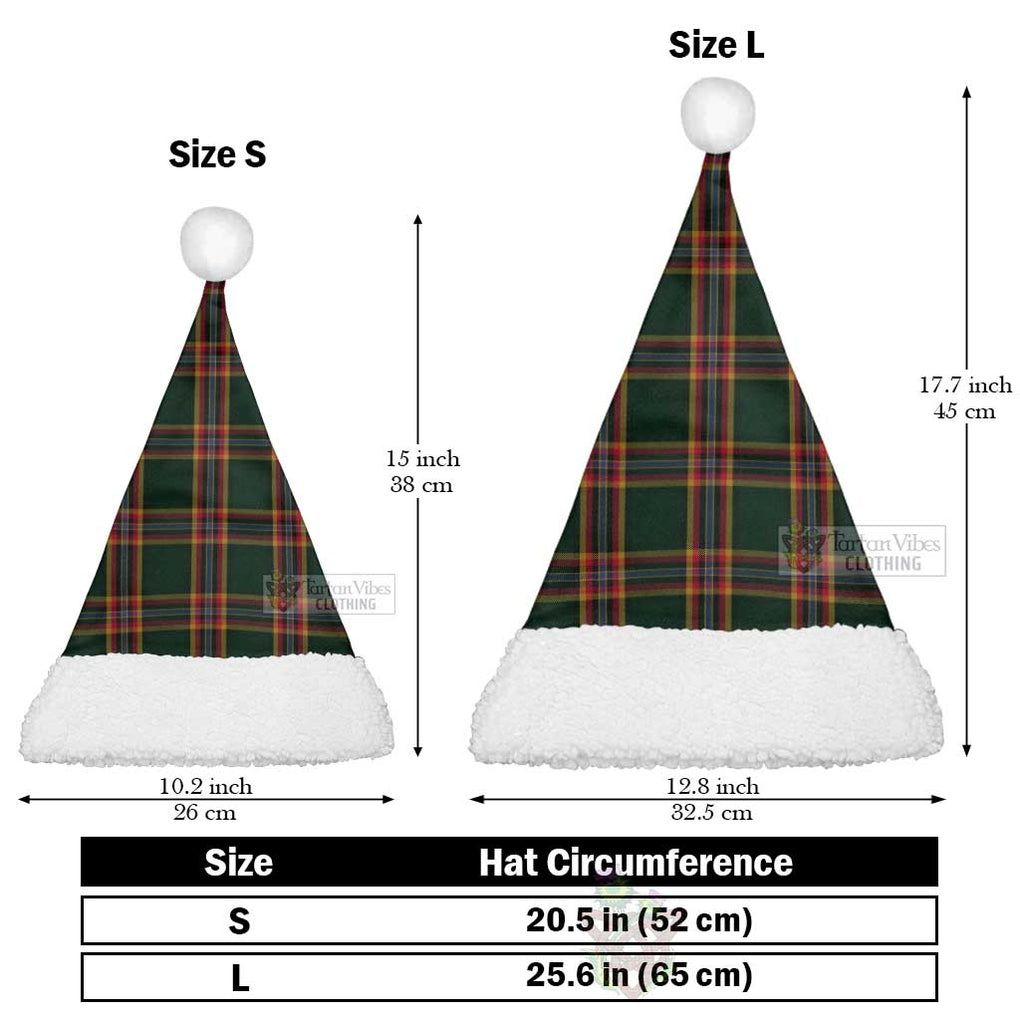 Moran Tartan Christmas Santa Hats Christmas Hat L 25.6in (65cm) - Tartan Vibes Clothing