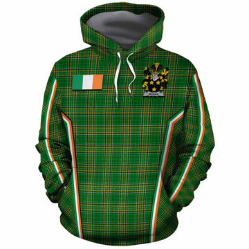 Moran Irish Clan Coat of Arm Tartan Cotton Hoodie Flag Style