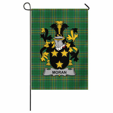 Moran Irish Clan Tartan Garden Flag with Coat of Arms