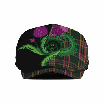 Moran Tartan Flat Cap, Jeff Cap Traditional Scottish Thistle