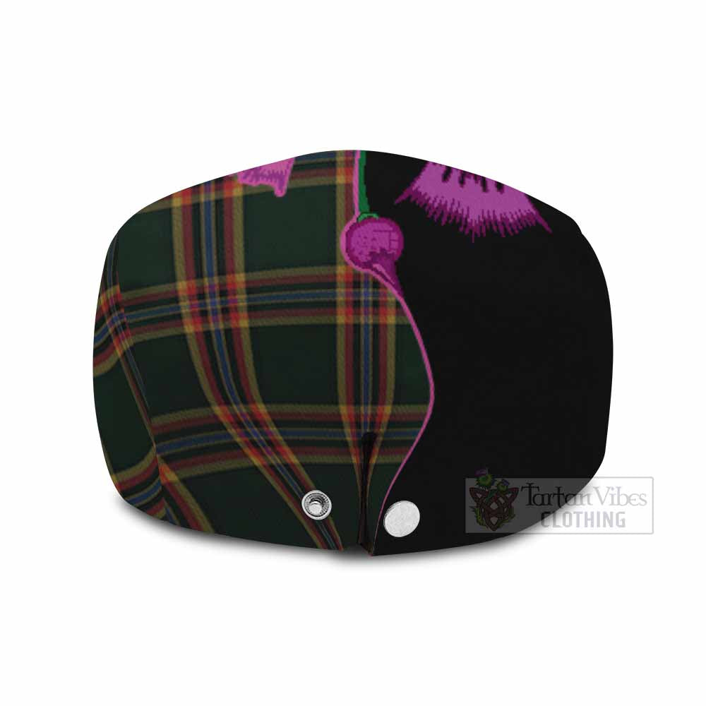 Moran Tartan Flat Cap, Jeff Cap Traditional Scottish Thistle
