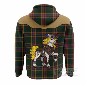 Moran Tartan Hoodie Rodeo Unicorn Retro Style