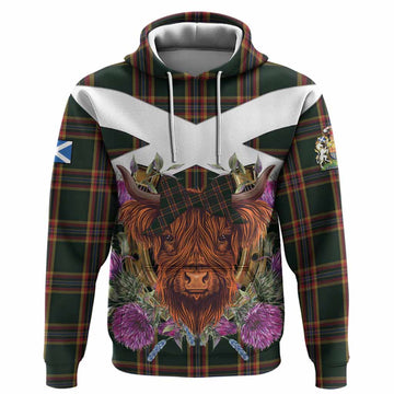 Moran Tartan Hoodie Scottish Thistle Heilan Coo