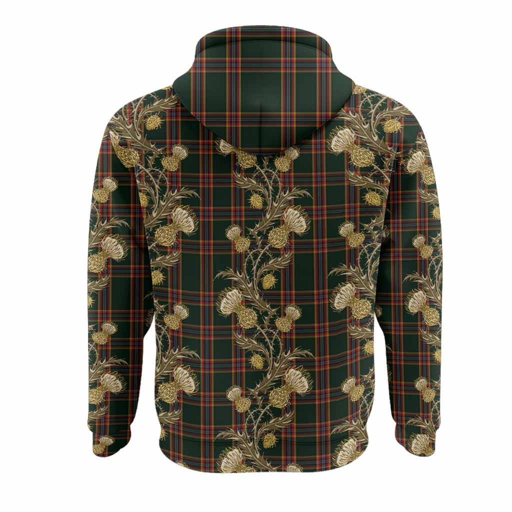 Moran Tartan Hoodie Seamless Scottish Thistle Flowers