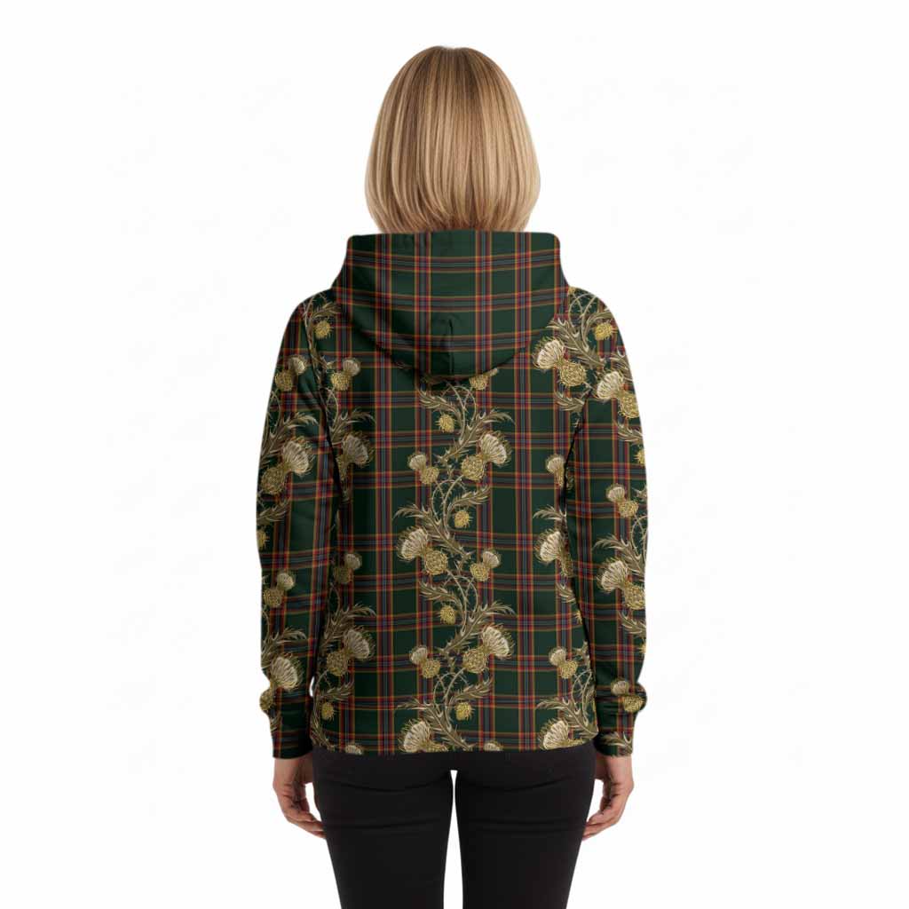 Moran Tartan Hoodie Seamless Scottish Thistle Flowers
