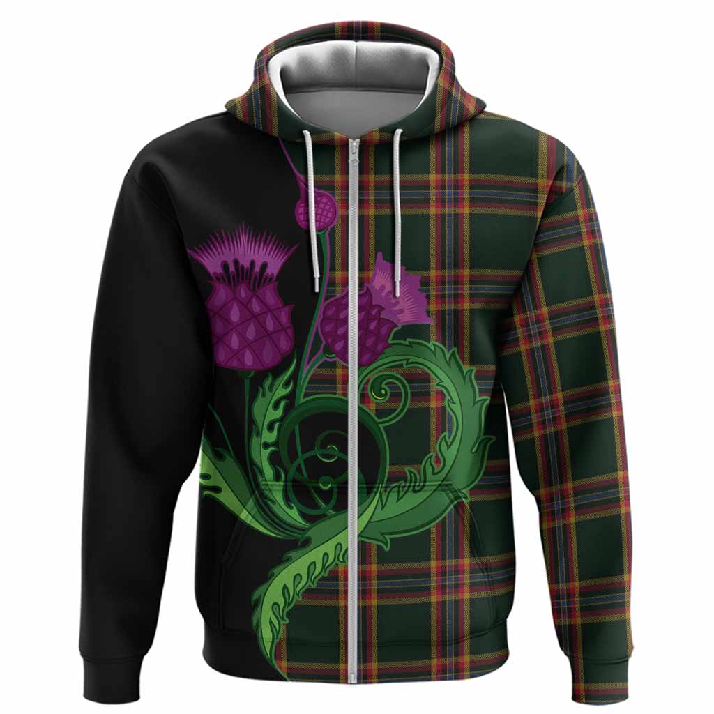 Moran Tartan Hoodie Traditional Scottish Thistle