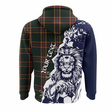 Moran Tartan Scottish Hoodie Angry Lion With Soccer Ball Style