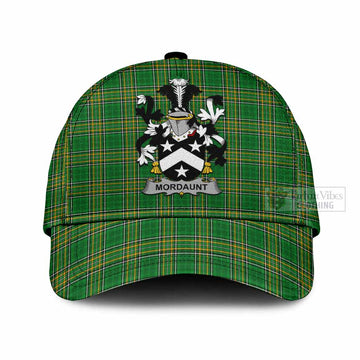 Tartan Vibes Clothing Mordaunt Irish Clan Tartan Classic Cap with Coat of Arms