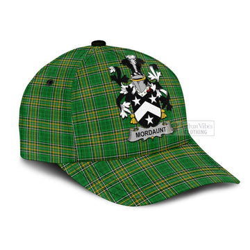Tartan Vibes Clothing Mordaunt Irish Clan Tartan Classic Cap with Coat of Arms