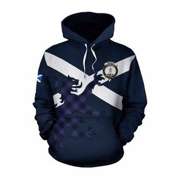 Morgan Tartan Lion Rampant Cotton Hoodie Proudly Display Your Heritage with Alba Gu Brath and Clan Name Pullover Hoodie XS - Tartan Vibes Clothing