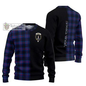 Morgan Tartan Ugly Sweater with Family Crest and Half Of Me Style Unisex - Tartan Vibes Clothing