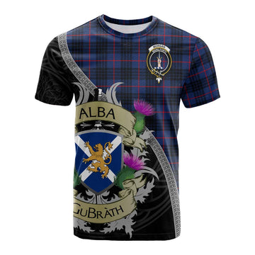 Morgan Tartan Family Crest Cotton T-shirt Lion Rampant Royal Thistle Shield Celtic Inspired Kid's Shirt - Tartan Vibes Clothing